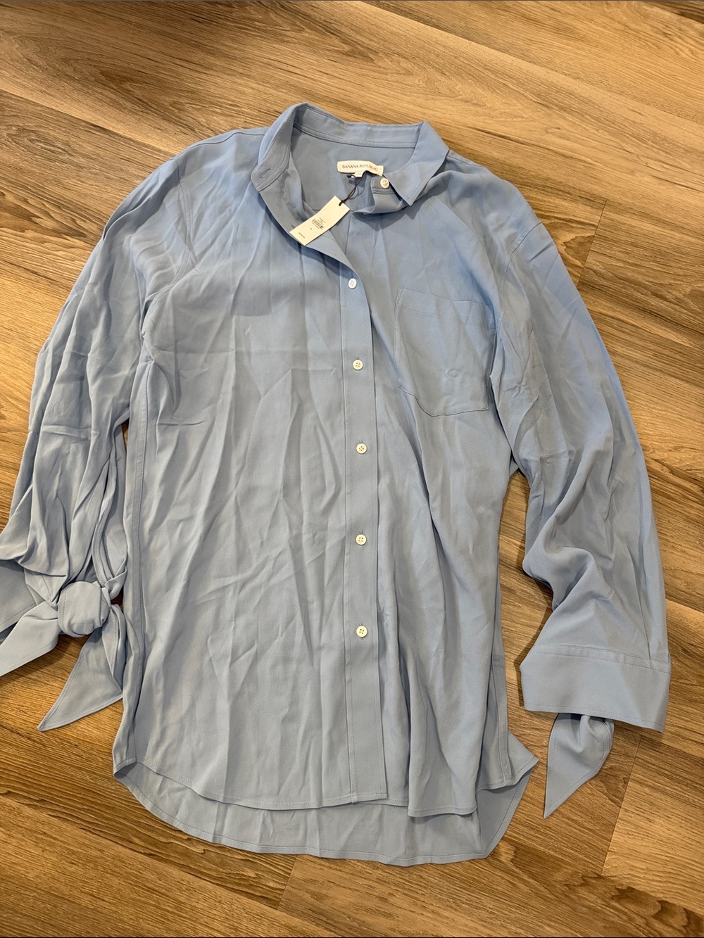 Banana Republic Light Blue Long-Sleeve Button-Down Tunic NWT